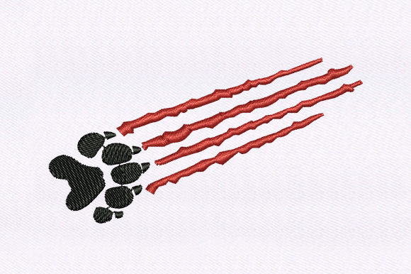 Animal Paw Embroidery Design