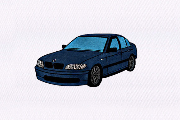 Stylish Car Embroidery Design